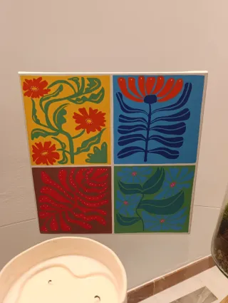 Cuadro Decorativo Floral Multicolor
