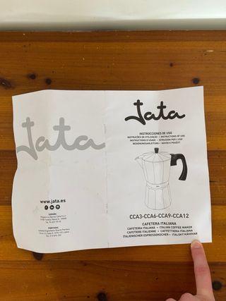 Cafetera Italiana Jata CCA3-CCA6-CCA9-CCA12