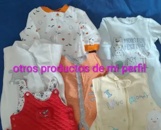 Lote 4 pijamas bebé niña (0 meses)