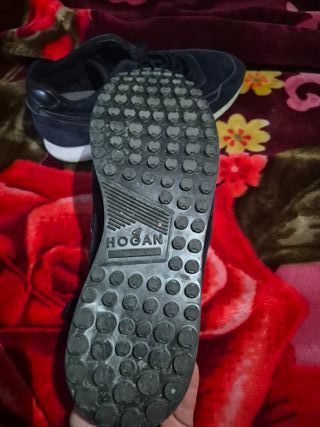 Scarpe Hogan N. 41 Blu Scamosciate