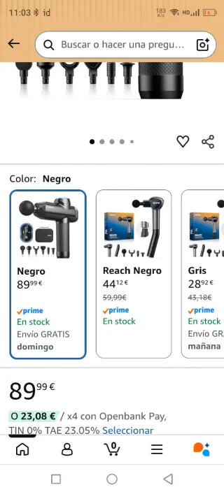 Pistola de masaje - Repho - 6 velocidad es