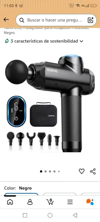 Pistola de masaje - Repho - 6 velocidad es