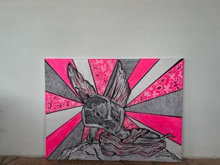 Quadro Amore e Psiche fatto a mano