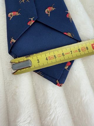 Corbata Hermes Seda Azul y Rojo