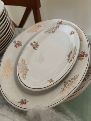 Vajilla San Claudio Porcelana Antigua