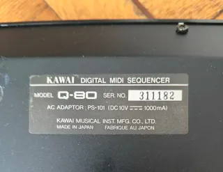 2 Secuenciadores MIDI Digital Kawai Q-80