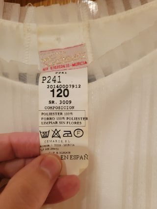 Vestido de Comunión crudo