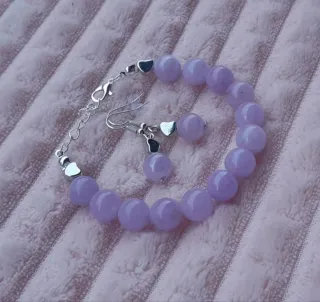 Set Orecchini e Bracciale Viola