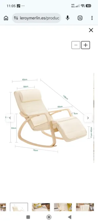 Poltrona Relax Mecedora con Poggiapiedi. DA USARE.