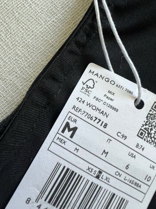 Vestido negro algodón corte A