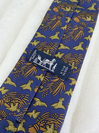 Corbata Hermes Seda Azul y Verde