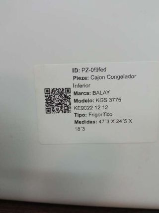 Cajón Congelador Bosch KGS 3775 KE9022