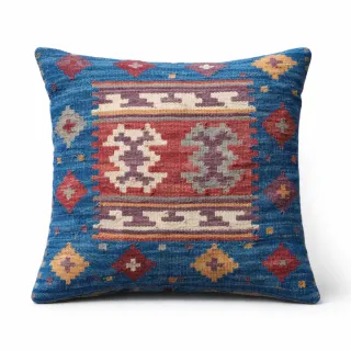 Cuscino Kilim Multicolore in Lana