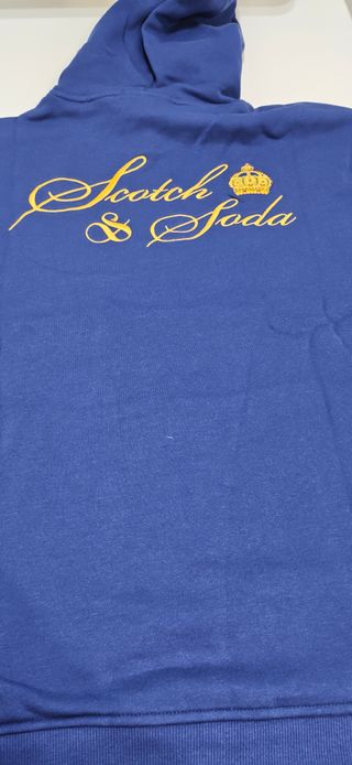 Sudadera Scotch & Soda capucha azul Talla M. Nueva