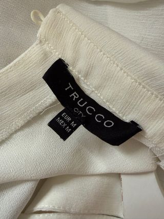 Blusa elegante Trucco blanca talla M