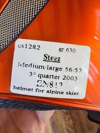 Casco de esquí Boeri naranja metalizado talla M-L