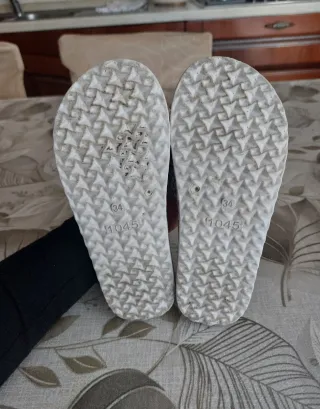 Ciabatte leopardate con catena rosa n.34