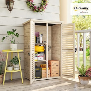 Armadio da Esterno Portaoggetti a 2 Ripiani con Pi