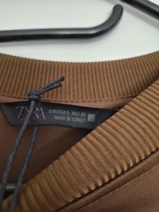 Vestido Zara viral  Marrón combiando Falda Plisada