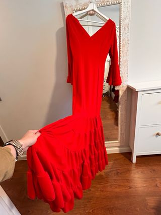 Traje de flamenca rojo