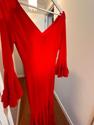 Traje de flamenca rojo