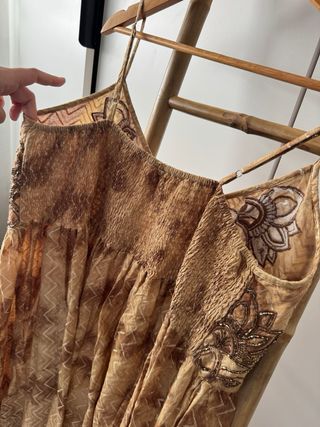 Vestido étnico hecho a mano estilo hippie