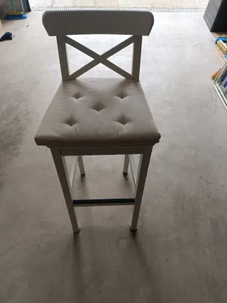 Taburete Alto Ikea Ingolf Blanco