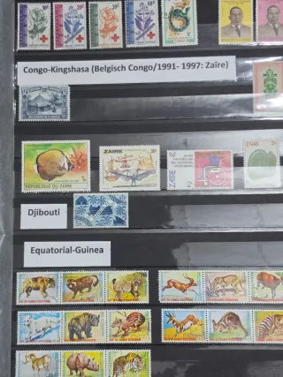 Preciosa colección de sellos de África.