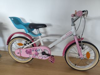 Bicicleta infantil BTWIN rosa y blanca