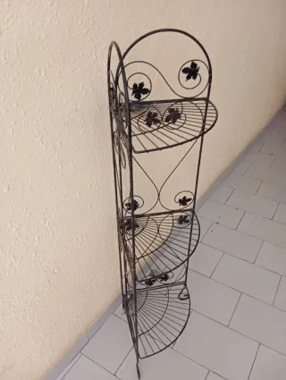 Estantería Esquinera Metálica Negra