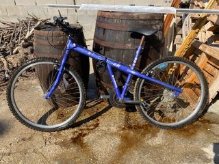 Bicicleta de montaña azul