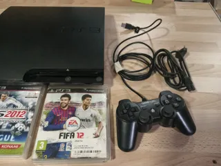 Consola PS3 Sony Negra + 2 Juegos