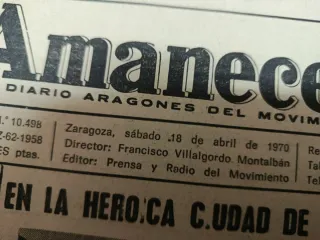 Periódicos antiguos Amanecer Franco