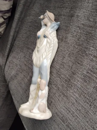 Figura de porcelana pastor con oveja y perro