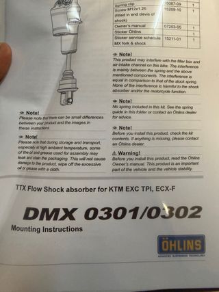 Amortiguador Öhlins TTX Flow KTM EXC 2023