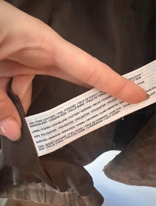 Cazadora Biker piel Marrón Talla M