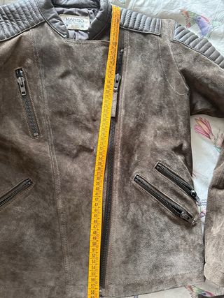 Cazadora Biker piel Marrón Talla M