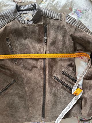 Cazadora Biker piel Marrón Talla M