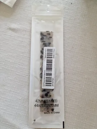 Correa Reloj Resina Beige/Negro 22mm