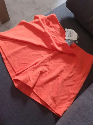 Falda pantalón corta color salmon