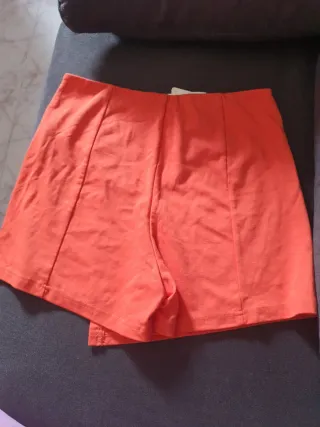 Falda pantalón corta color salmon