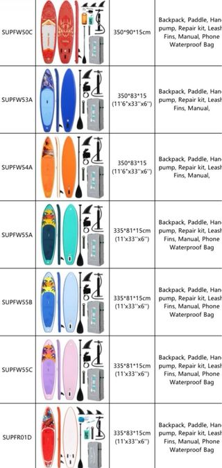 Tablas de Padel Surf + Kits.