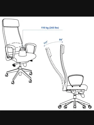 Silla de oficina Markus Ikea gris