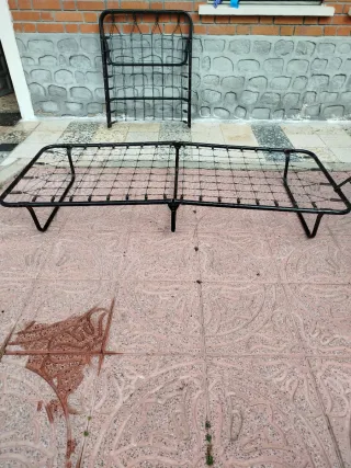 2 Camas Plegables 90cm Metal