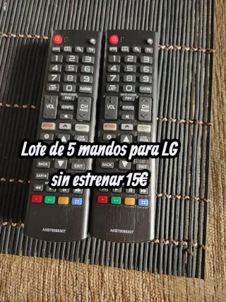 Lote 5 mandos LG sin estrenar 15€