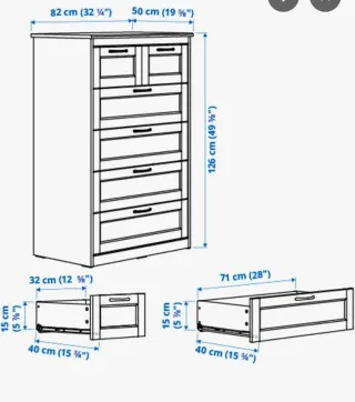 Cómoda Ikea 126*80*50