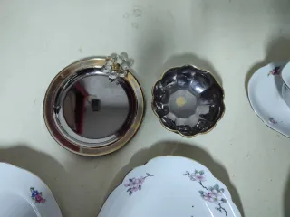 Set tazzine caffè e vassoi vintage