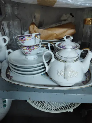 Set tazzine caffè e vassoi vintage