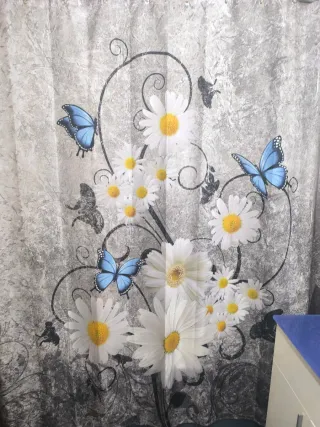 Tenda da bagno con barra estensibile senza fori