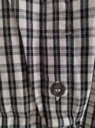 Camicia D&G a quadri bianca e nera taglia s